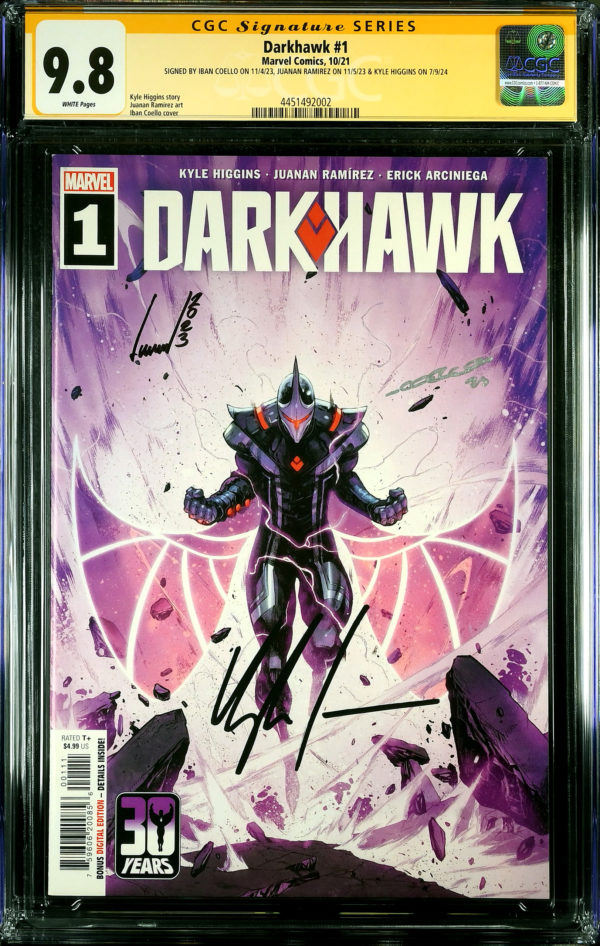 Darkhawk #1 - TRIPLE Firma